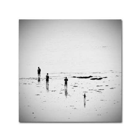 Trademark Fine Art George Digalakis 'Four On The Beach' Canvas Art, 14x14 1X00947-C1414GG